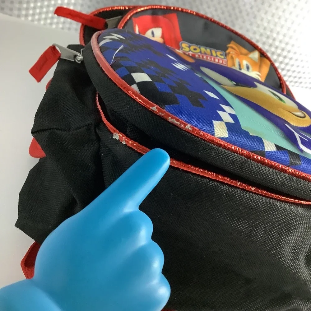 Sonic The Hedgehog 3D Molded Backpack Black & Red‎